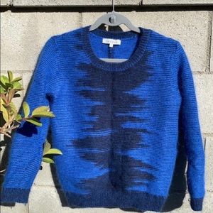 SANDRO Paris Cobalt Blue Pattern Sweater Top